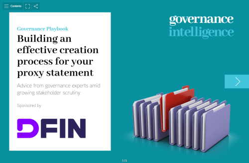 Building an effective creation process for your proxy statement