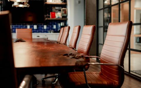 Empty boardroom
