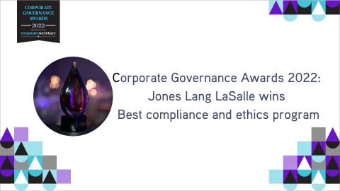 Jones Lang Lasalle picks up prize at Corporate Governance Awards 